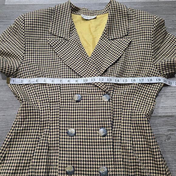 Alyn Paige Vintage 80s Houndstooth Blazer Skirt Suit Set USA Made - Picture 9 of 14